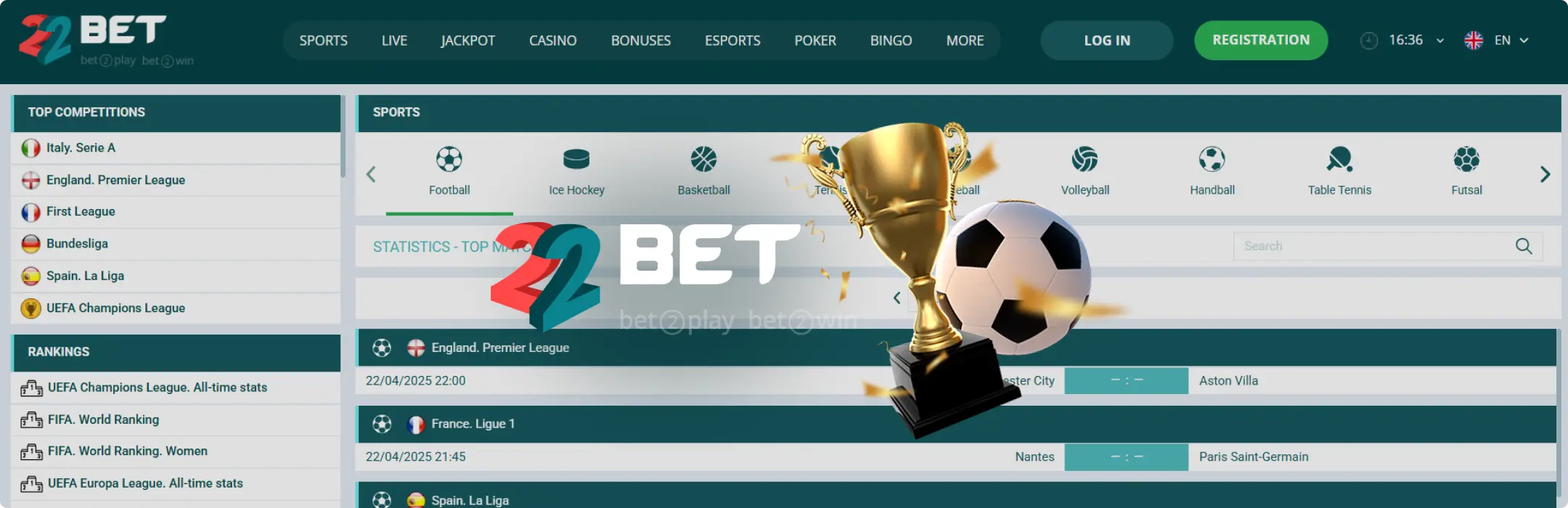 22Bet Online Væddemål